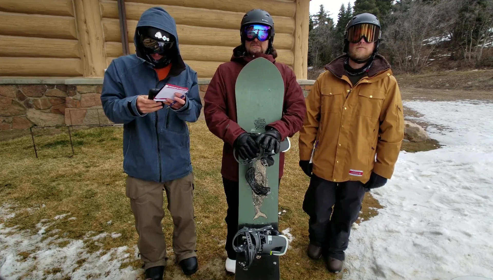 The snowboard in action, demonstrating its carving abilities.