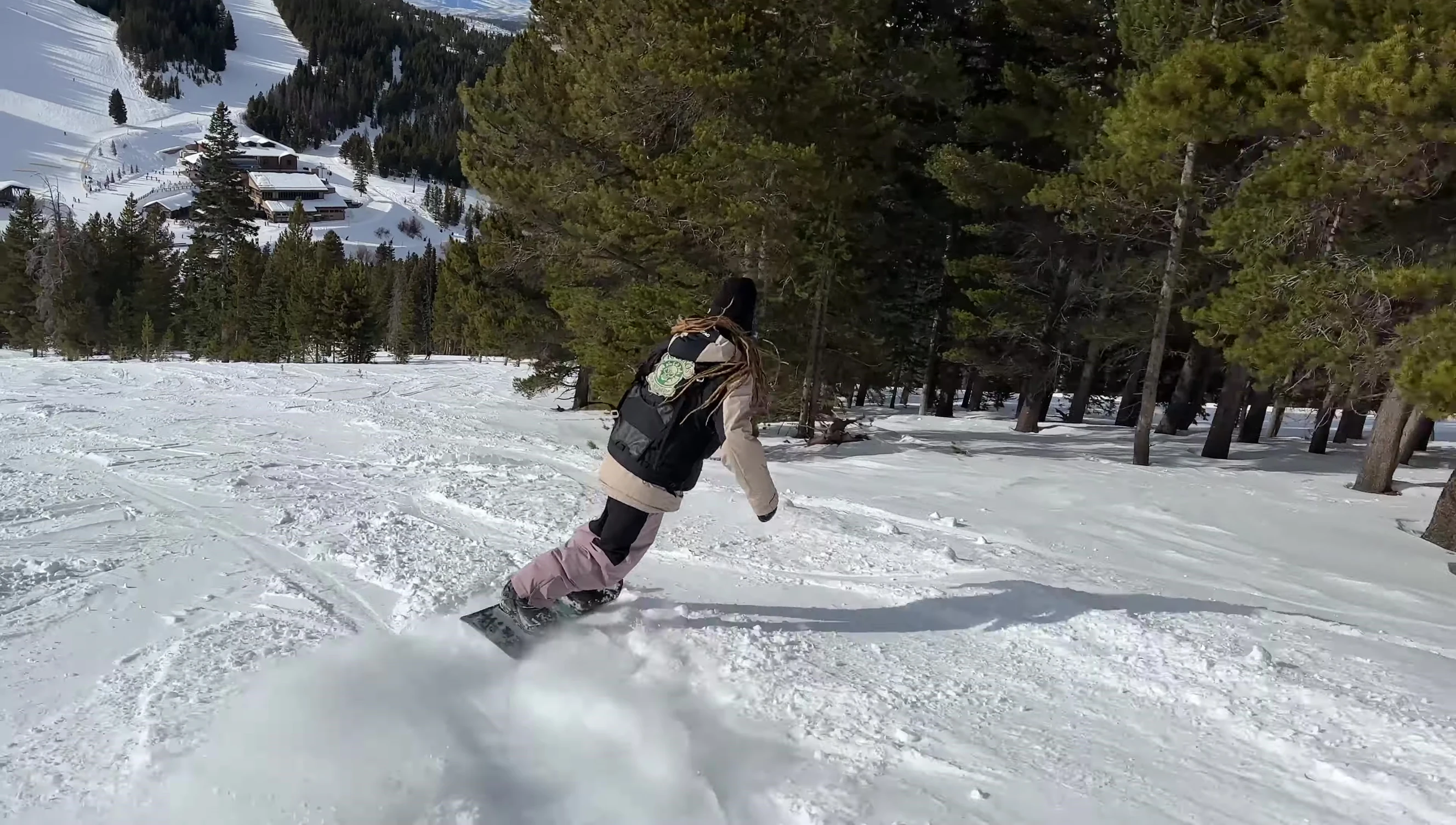 Rider riding in softer snow conditions