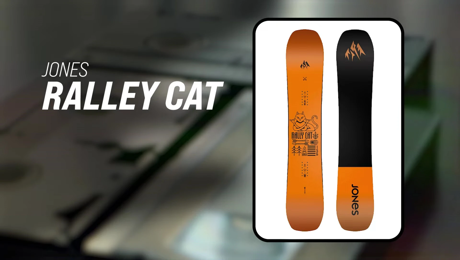 The Jones Rally Cat snowboard shown