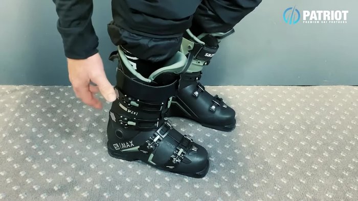 Match the tension of the top buckle to the lower cuff buckle, securing your lower leg. Avoid over-tightening to prevent cramps.