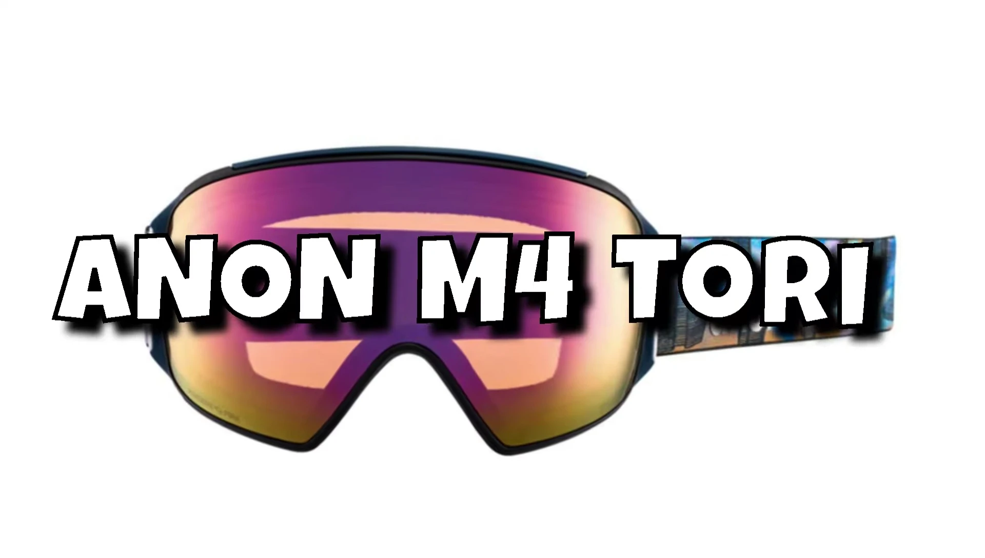 The Anon M4 Toric goggles showcased in detail.