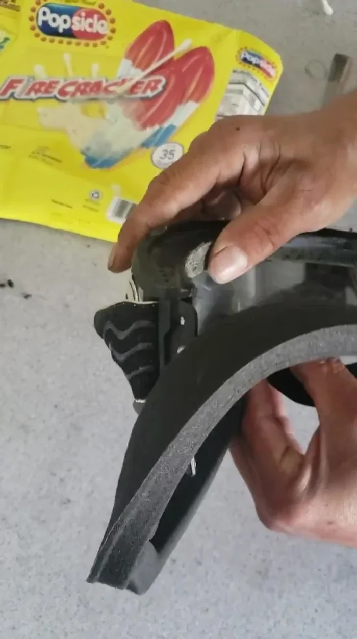 Let the adhesive set for a short time, minimizing movement.