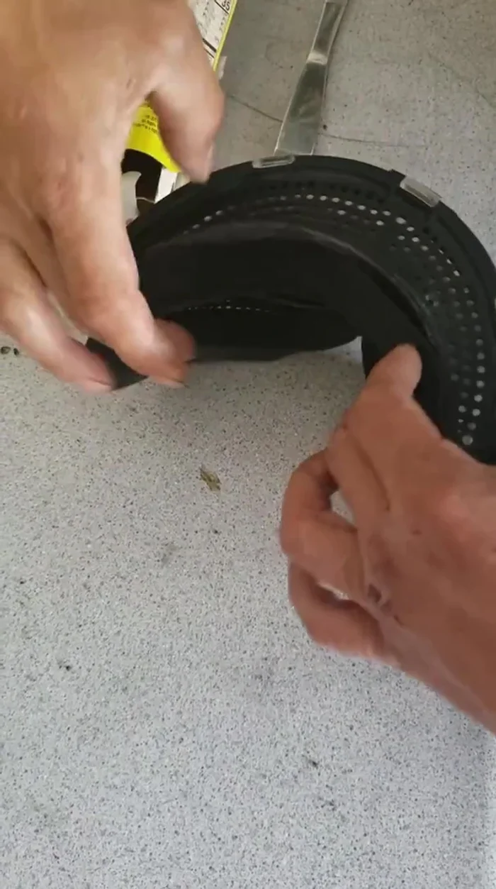 Apply adhesive to the top half of the frame and attach the top part of the foam, ensuring a slight overhang.