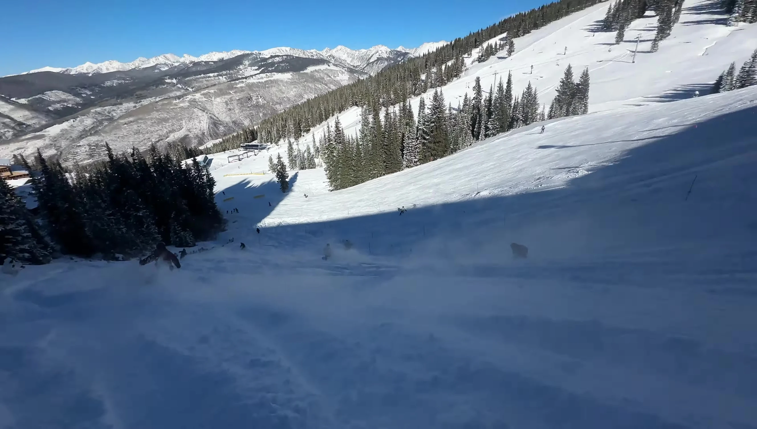 Rider enjoying the board in some powder.