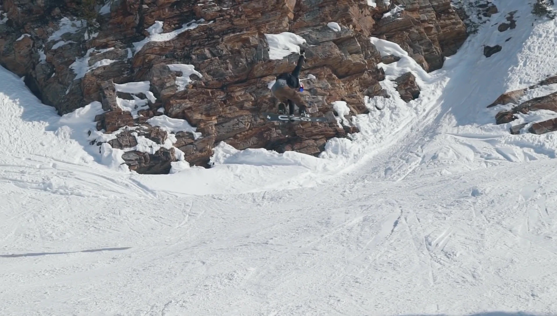 Footage showcasing the board's all-mountain versatility.