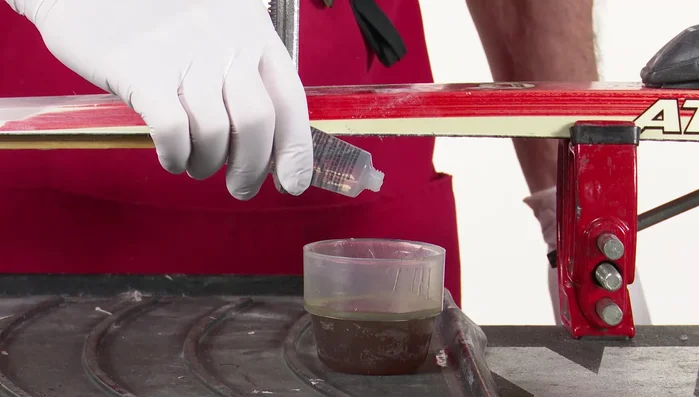 Let the resin cure for 24 hours.