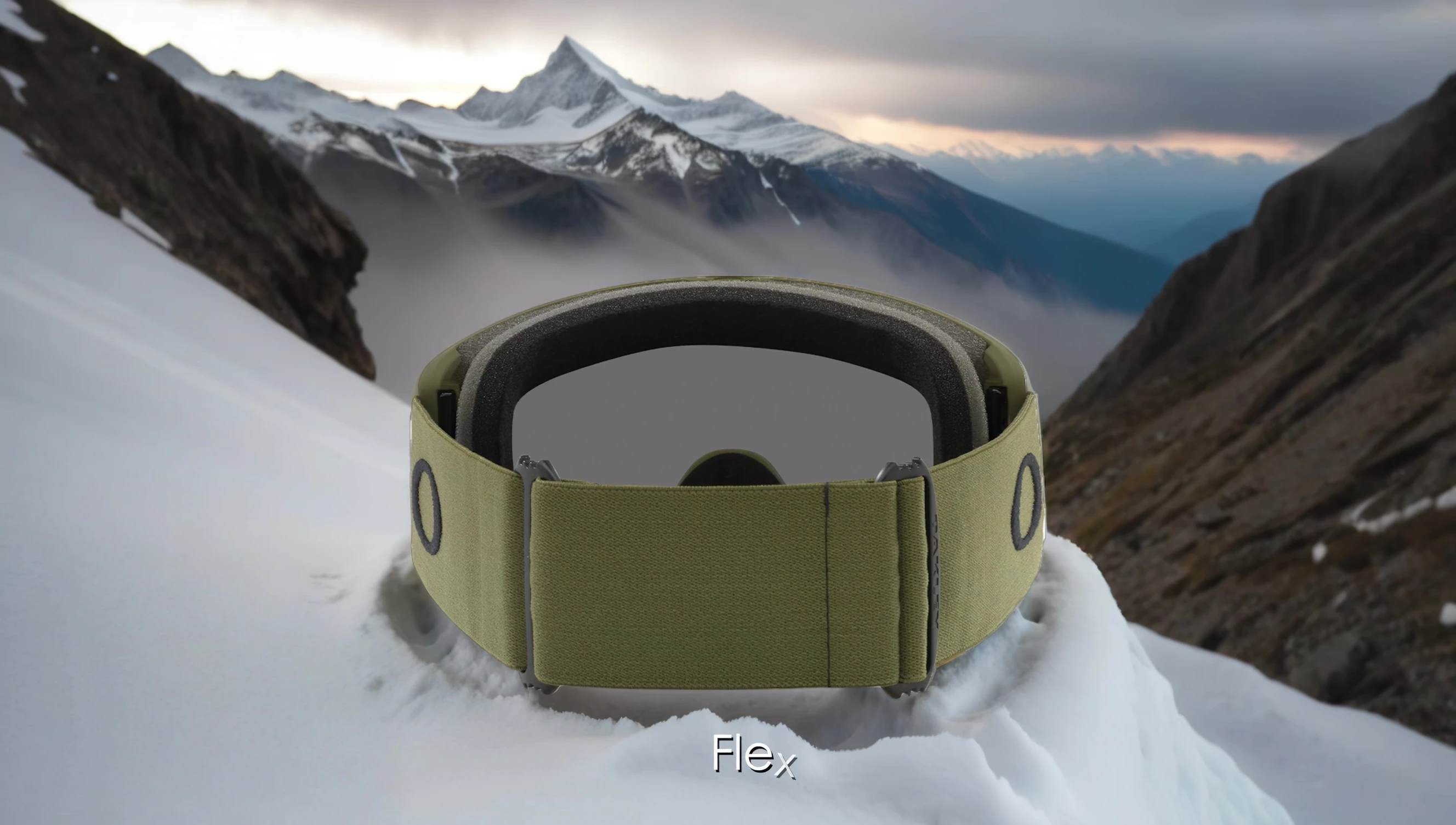 Oakley Targetline L goggles on a person's face