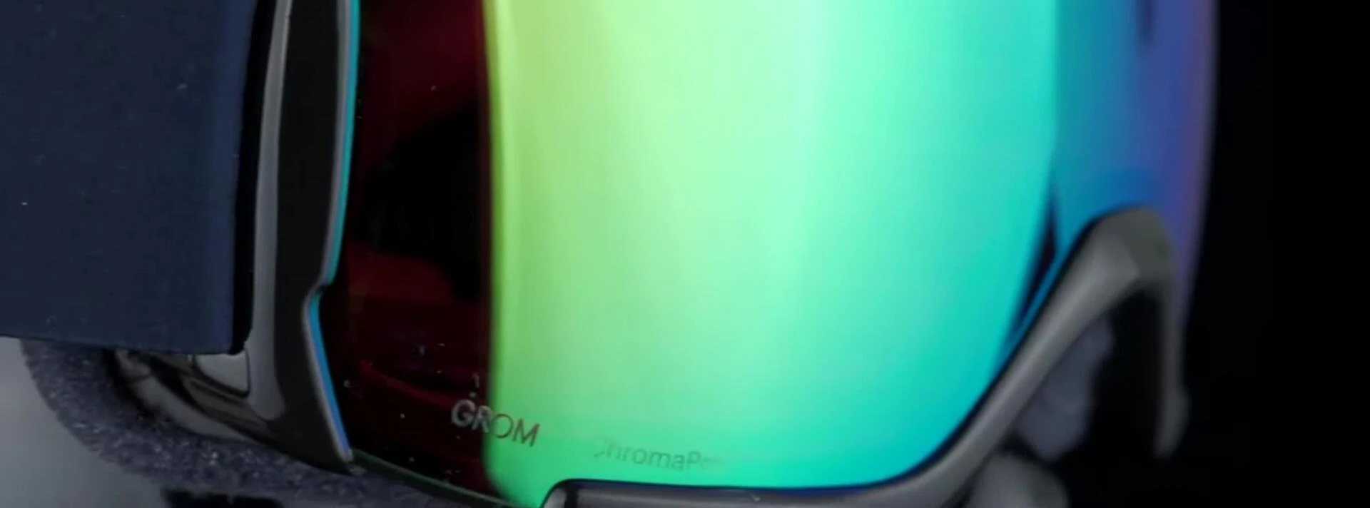 Close-up showcasing the goggles' features
