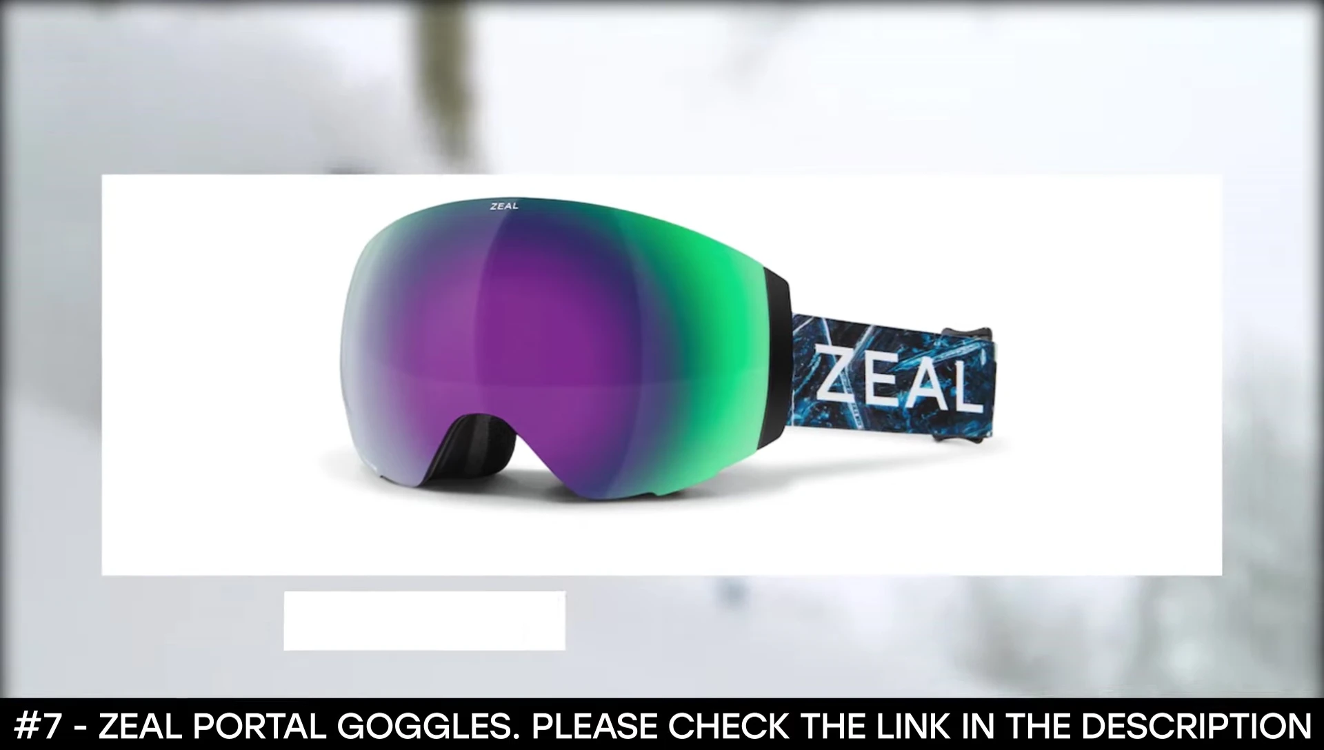 Close up shot showcasing the lens technology of the Zeal Portal goggles