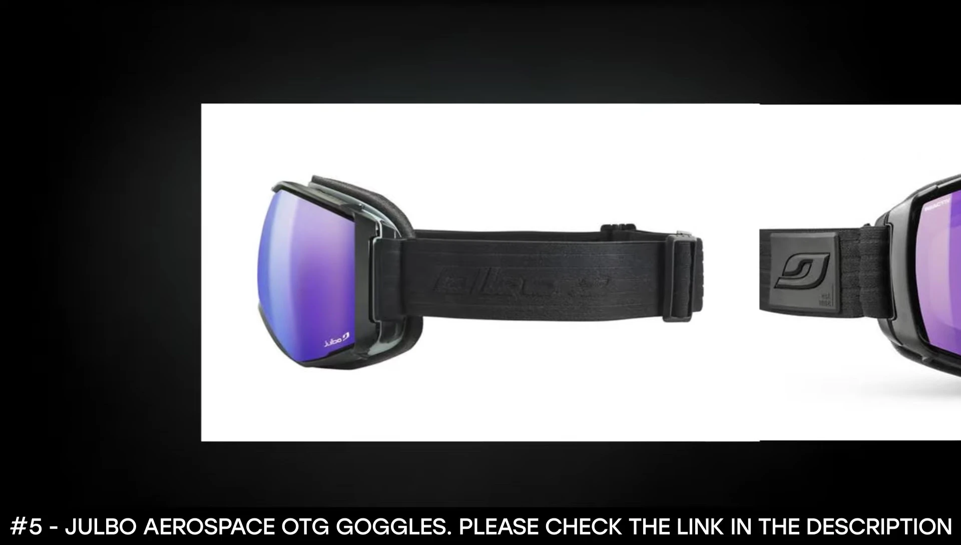 Close up shot showcasing the lens technology of the Jewel Bow Aerospace OTG goggles