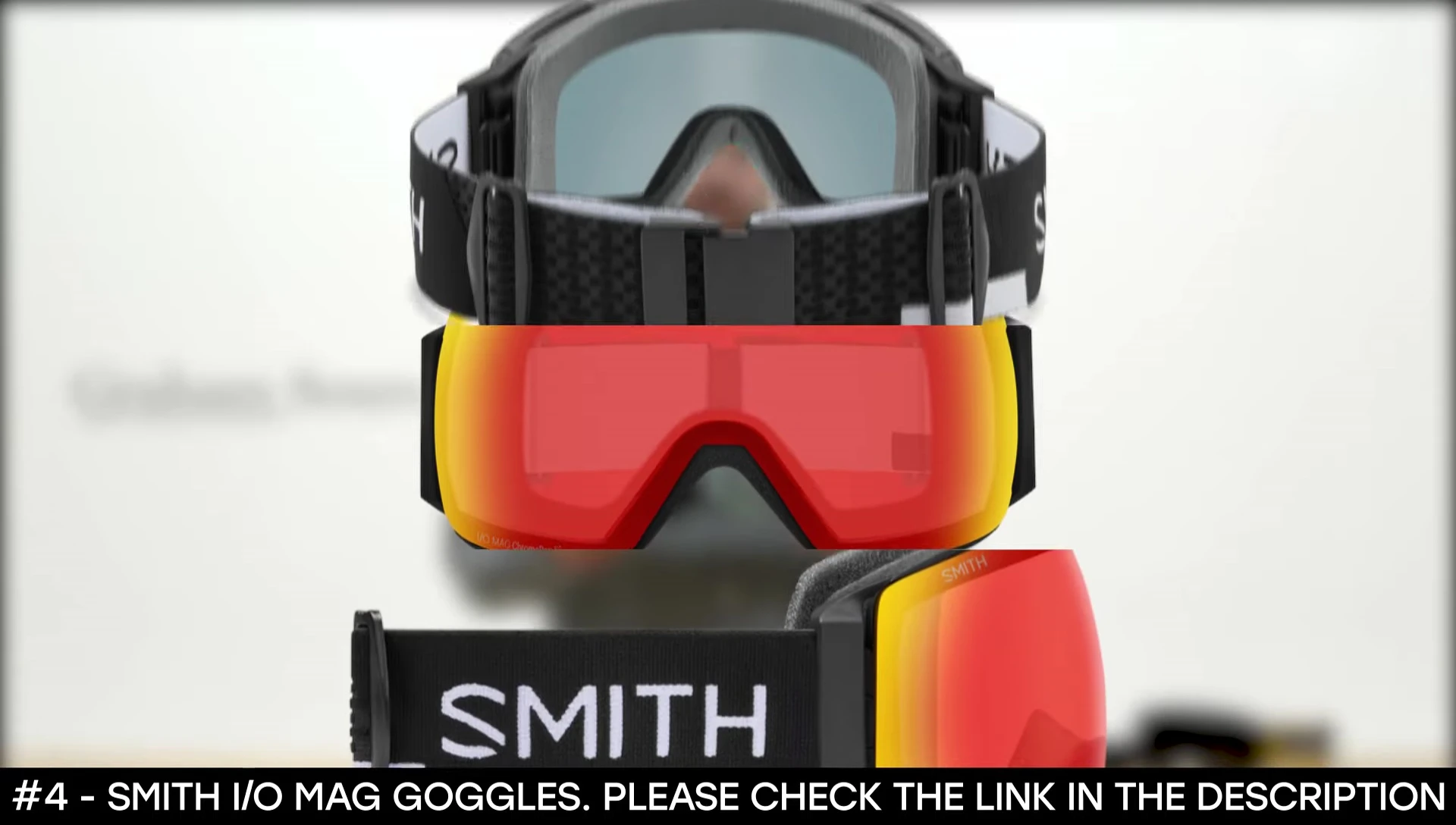 Close up shot showcasing the lens changing system of the Smith I/O Mag goggles