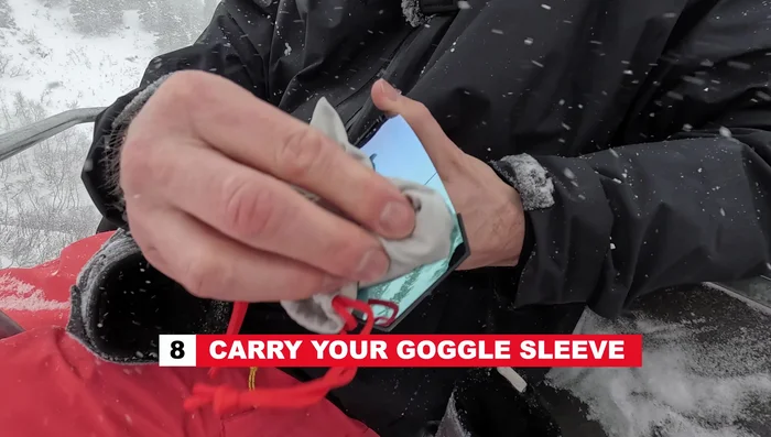 Store goggles with the strap outside to avoid scratching the lenses.