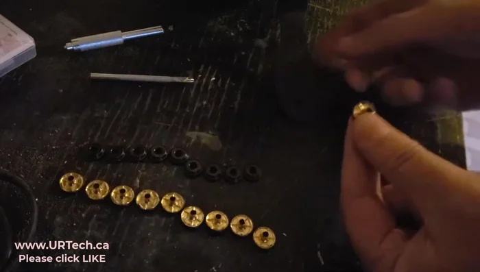 Use the small punch tool and hammer to set the snap securely.