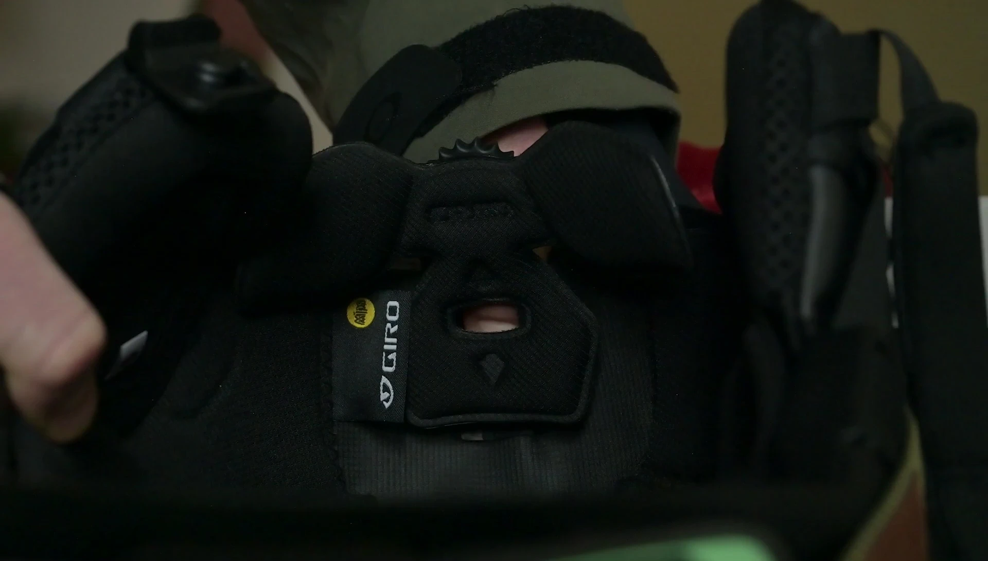 The Giro Tor helmet shown with Giro goggles, highlighting seamless integration.