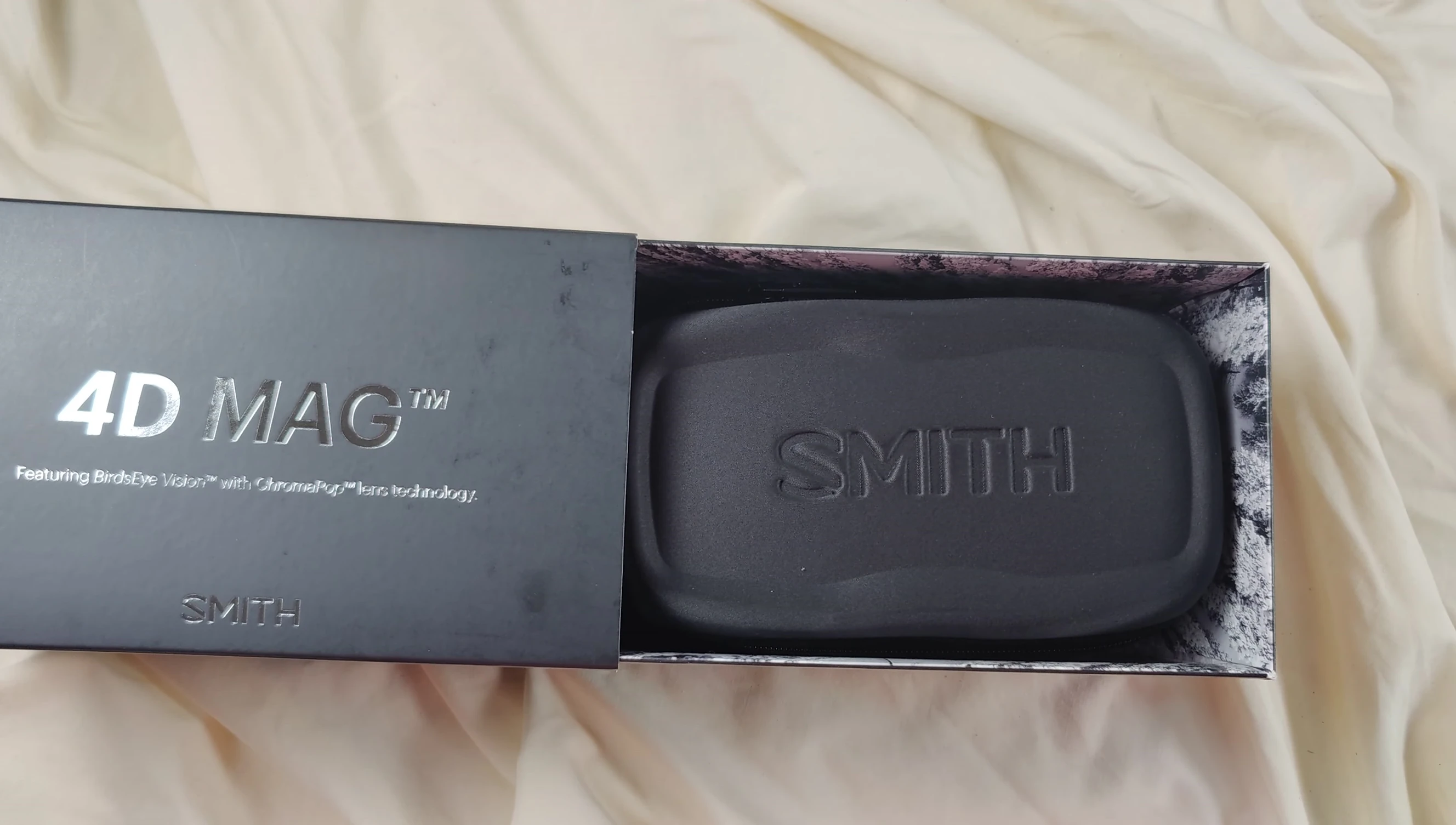 Interior of the goggles case