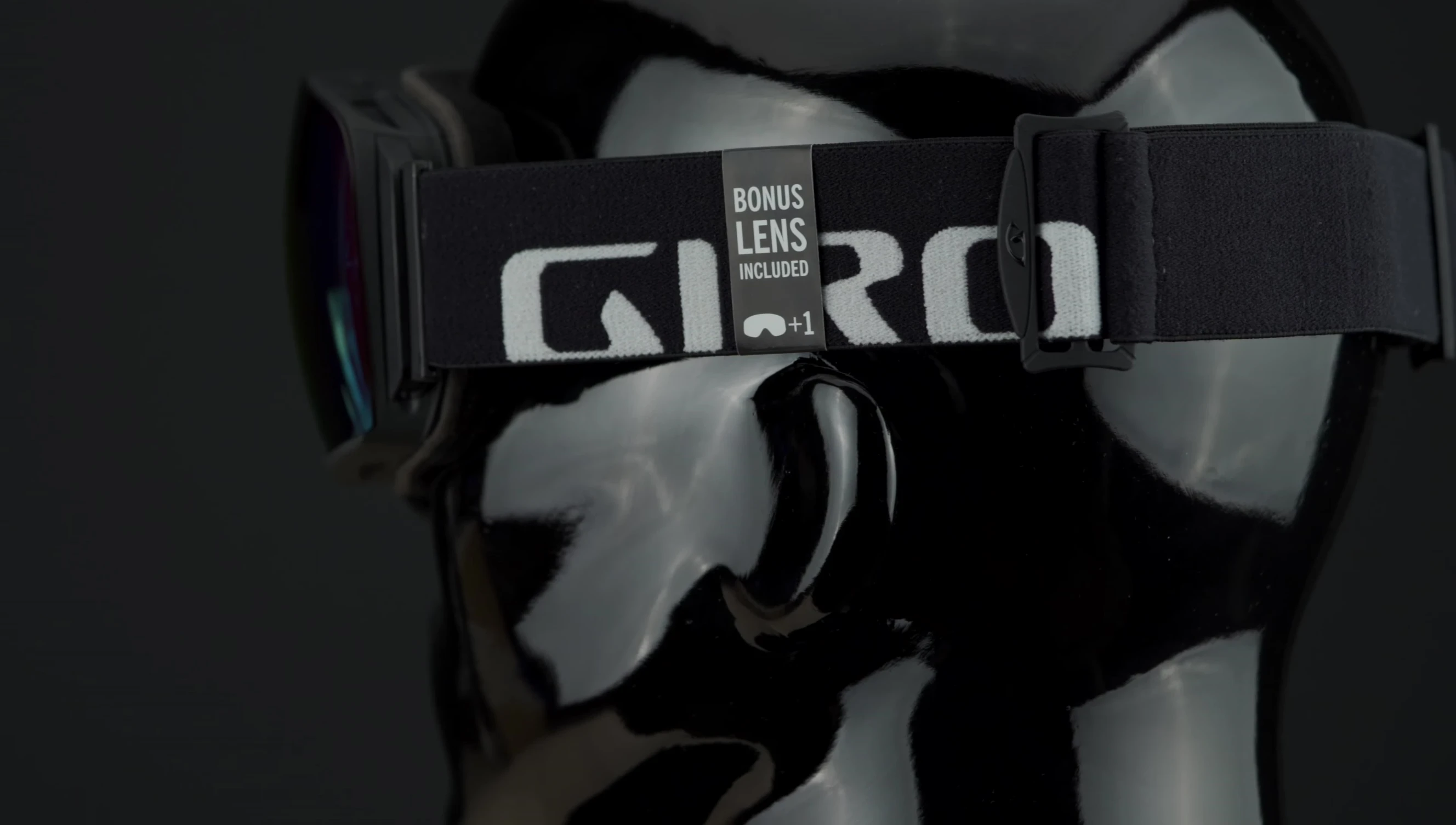 Close-up highlighting the interchangeable lens technology.