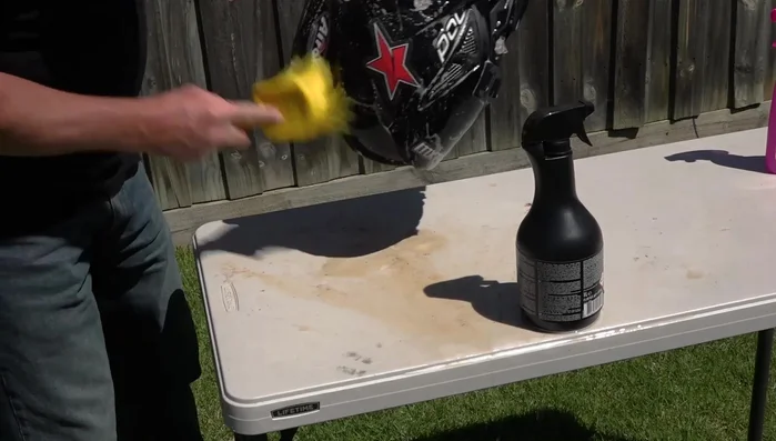 Let the cleaner sit for a few minutes.