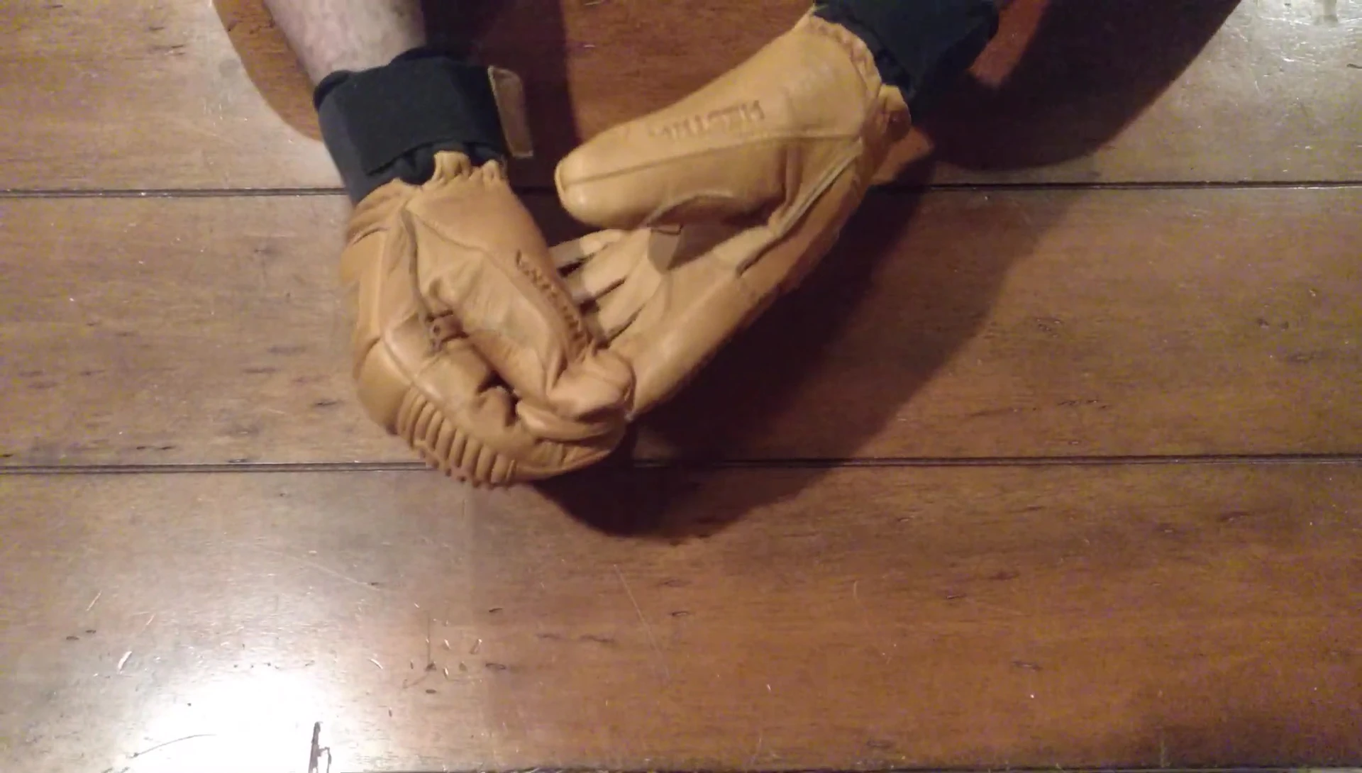 Demonstrating the snug fit of the cuff