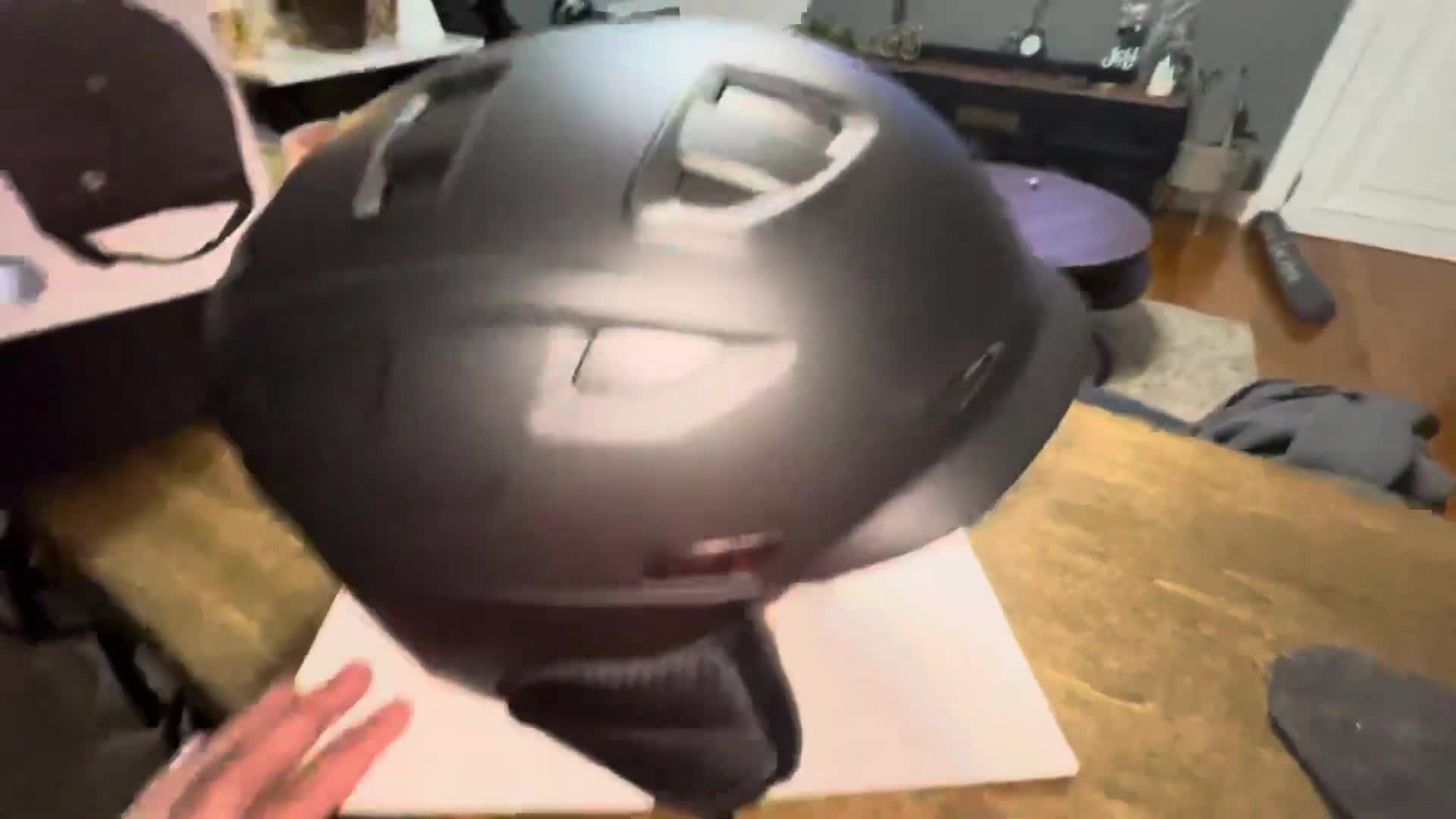 Anon Prime MIPS Helmet in Blackout colorway, showing the packaging.