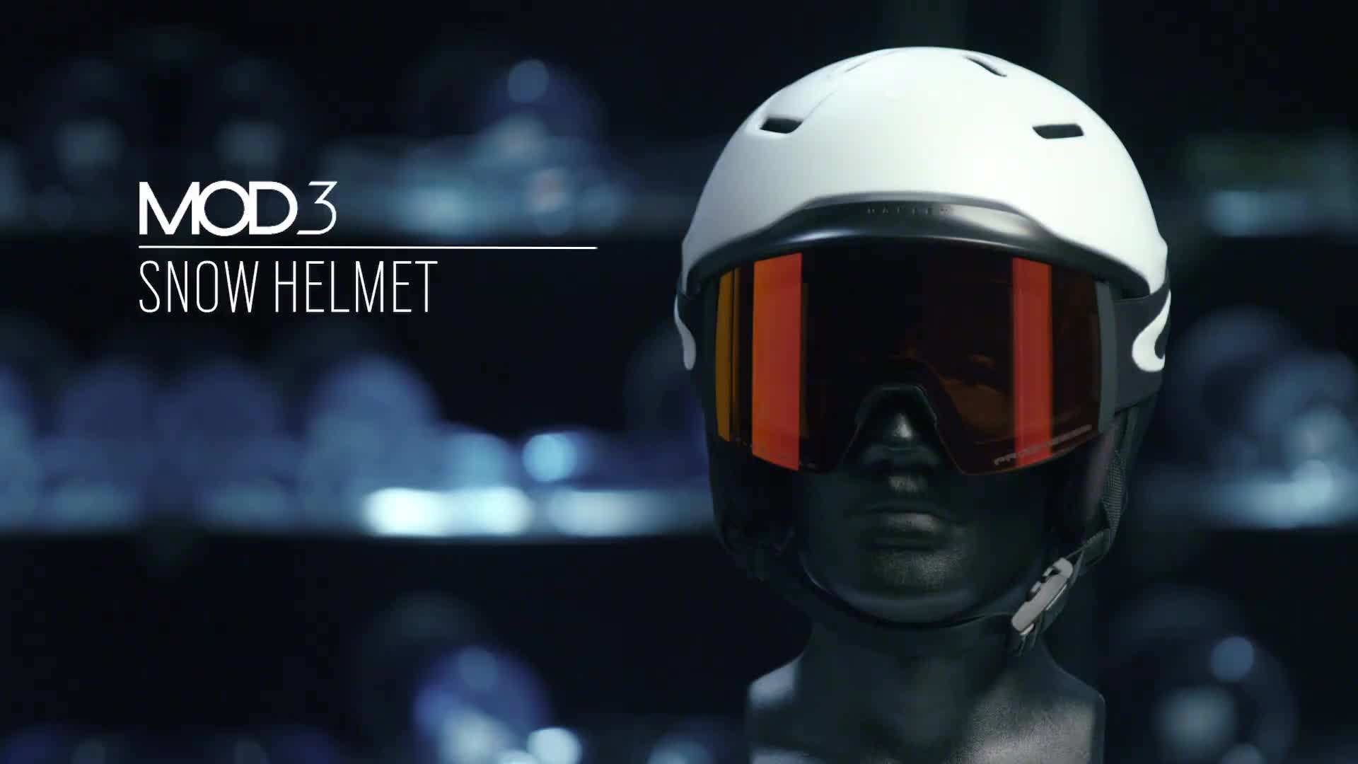 Close-up of the Oakley MOD3 helmet showcasing its redesigned aesthetic.
