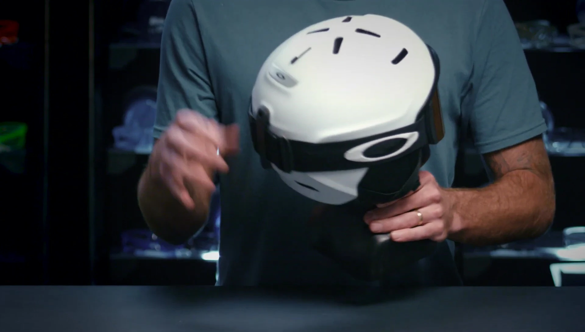 Detail shot of the ventilation system on the MOD3 helmet.