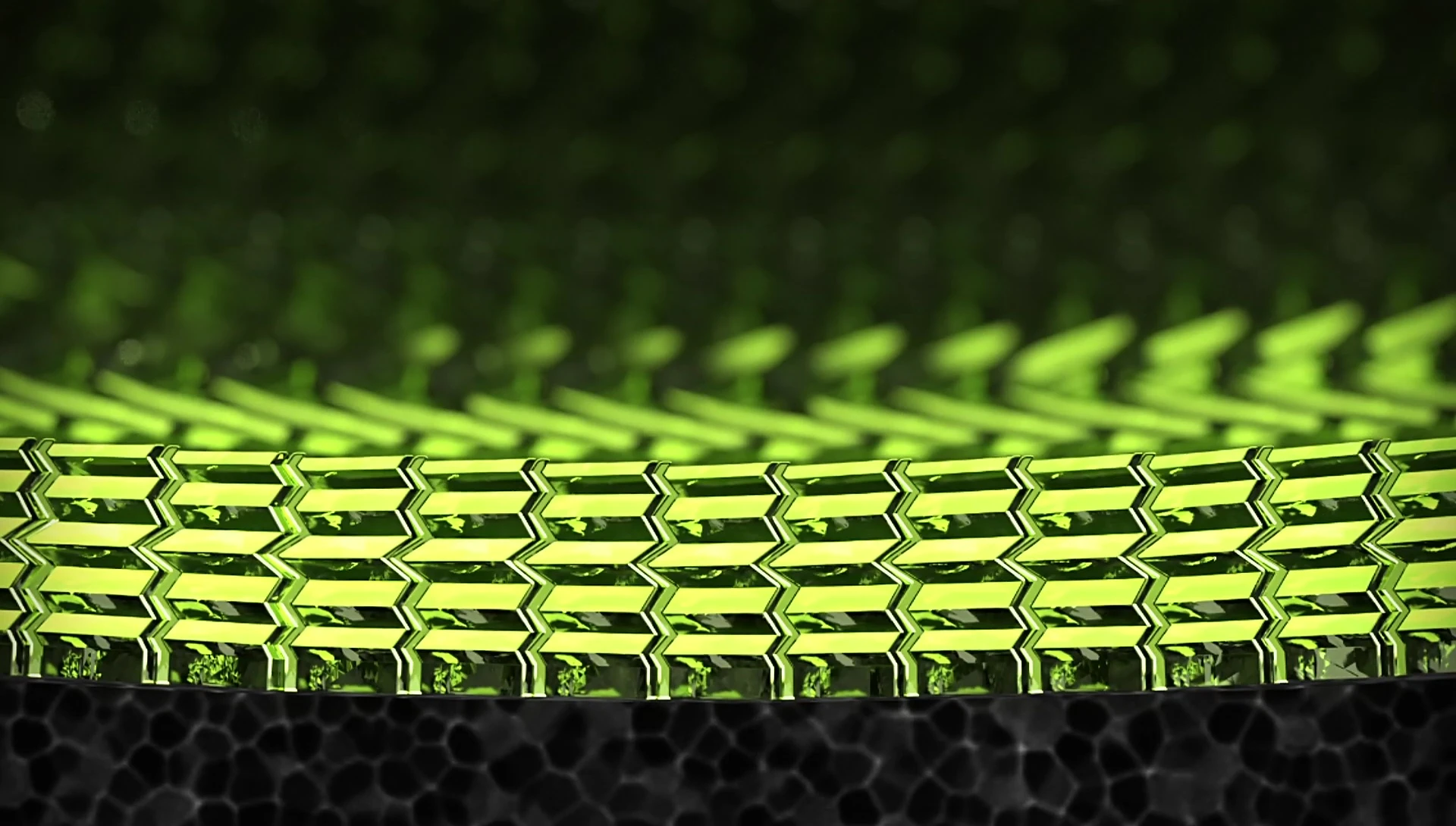 Image demonstrating the flexing and gliding actions of WaveCel® cells.