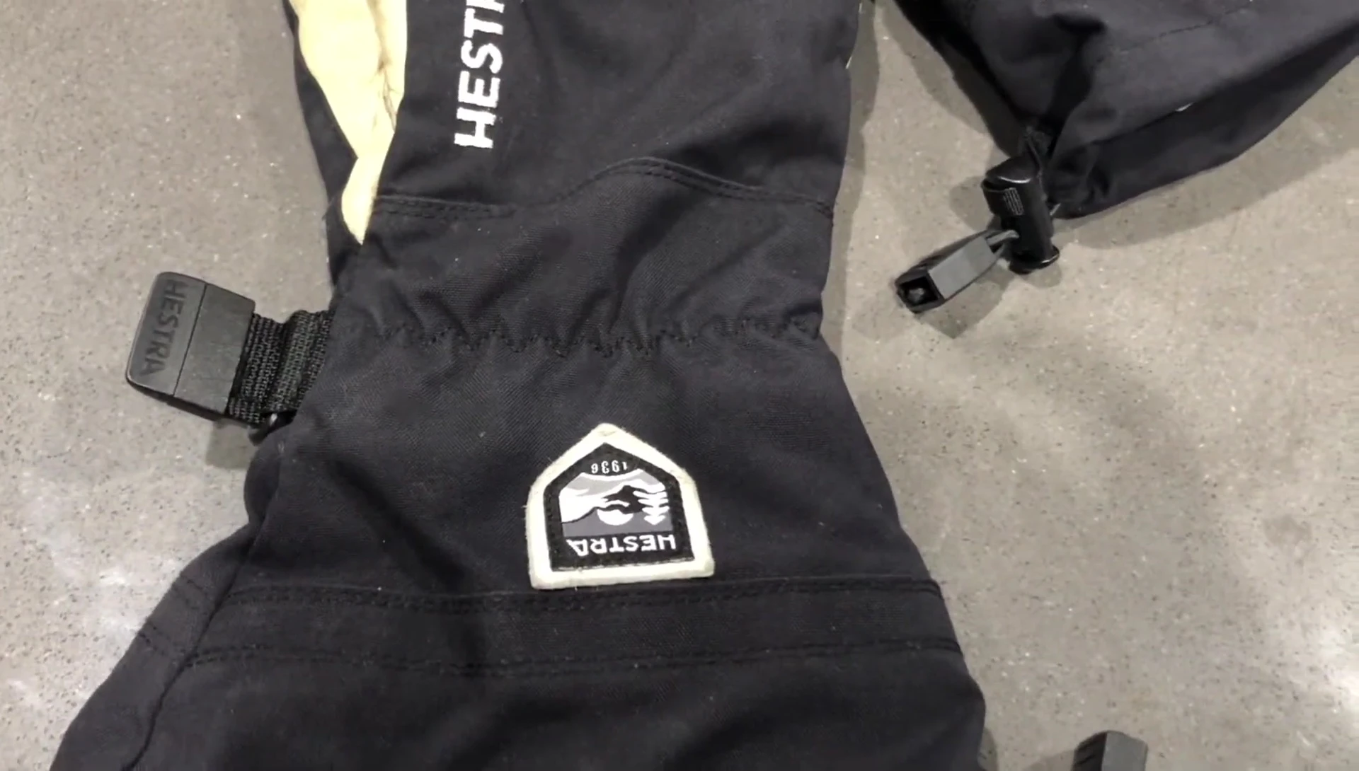 Shot showing the water-resistant outer fabric.