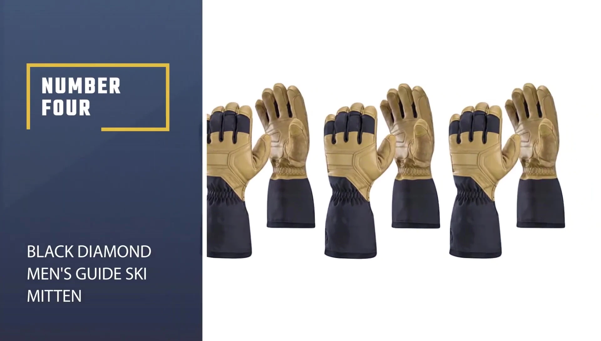 Black Diamond Men's Guide Ski Mittens displayed