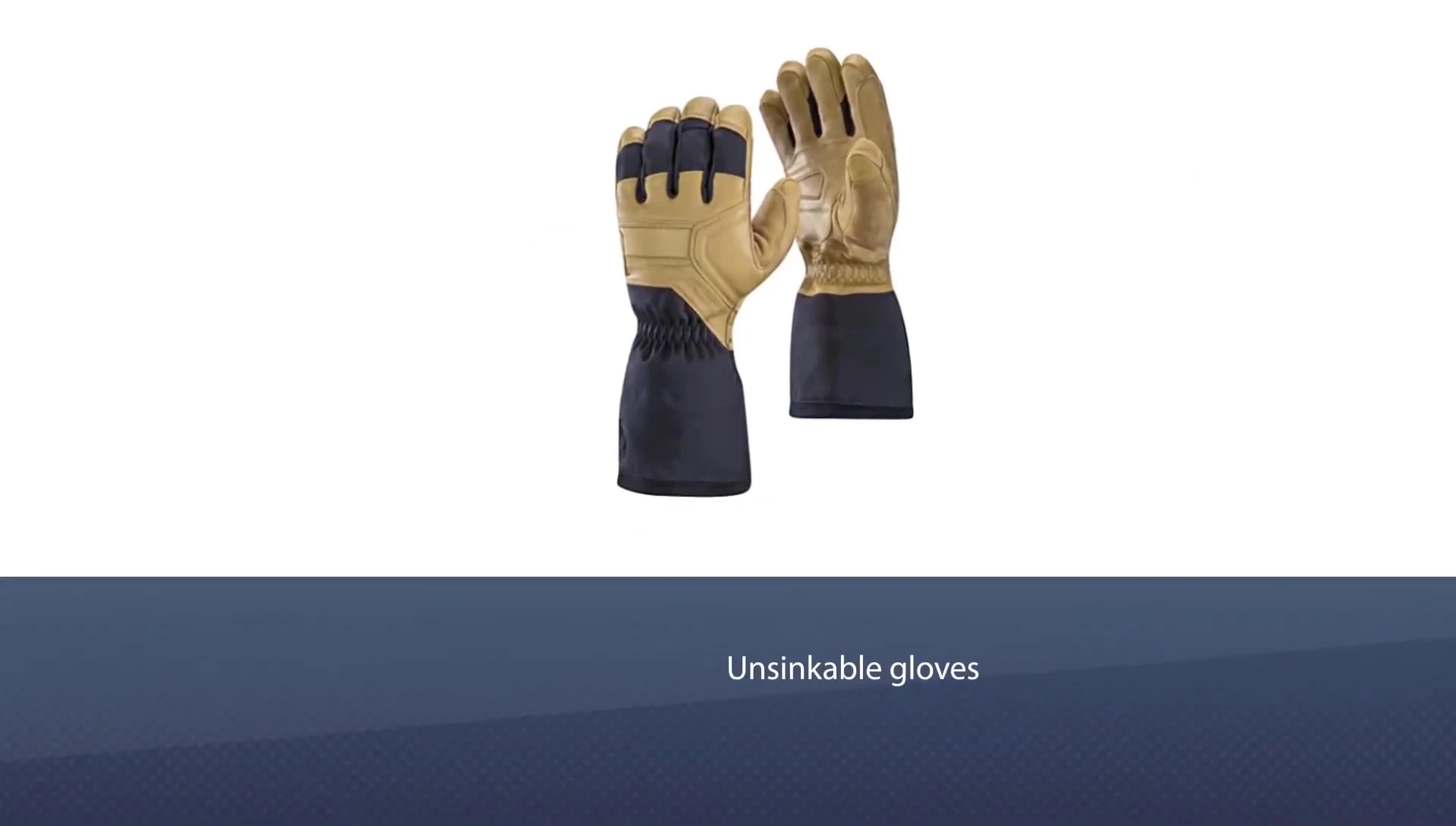 Close-up shot of the glove's lining and material