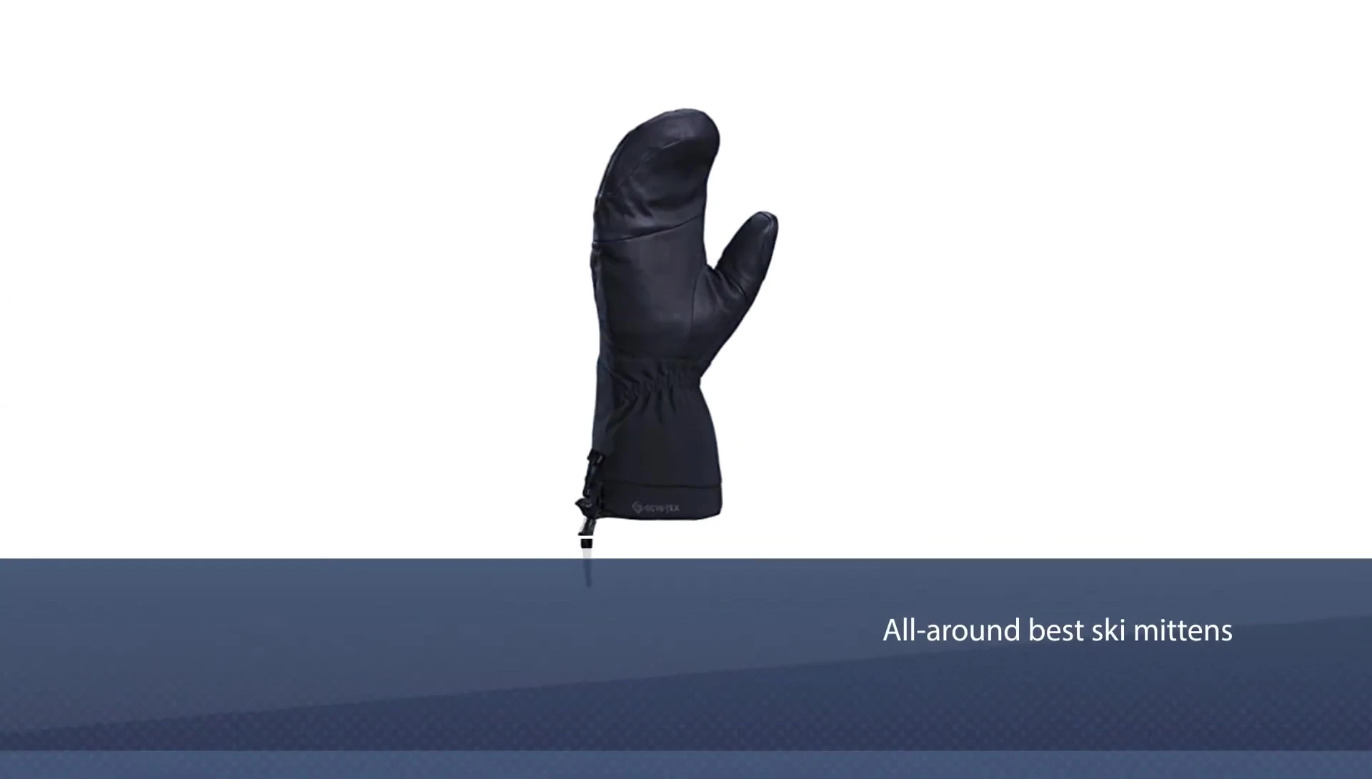 Close up of the Arc'teryx Fission SV mittens' leather