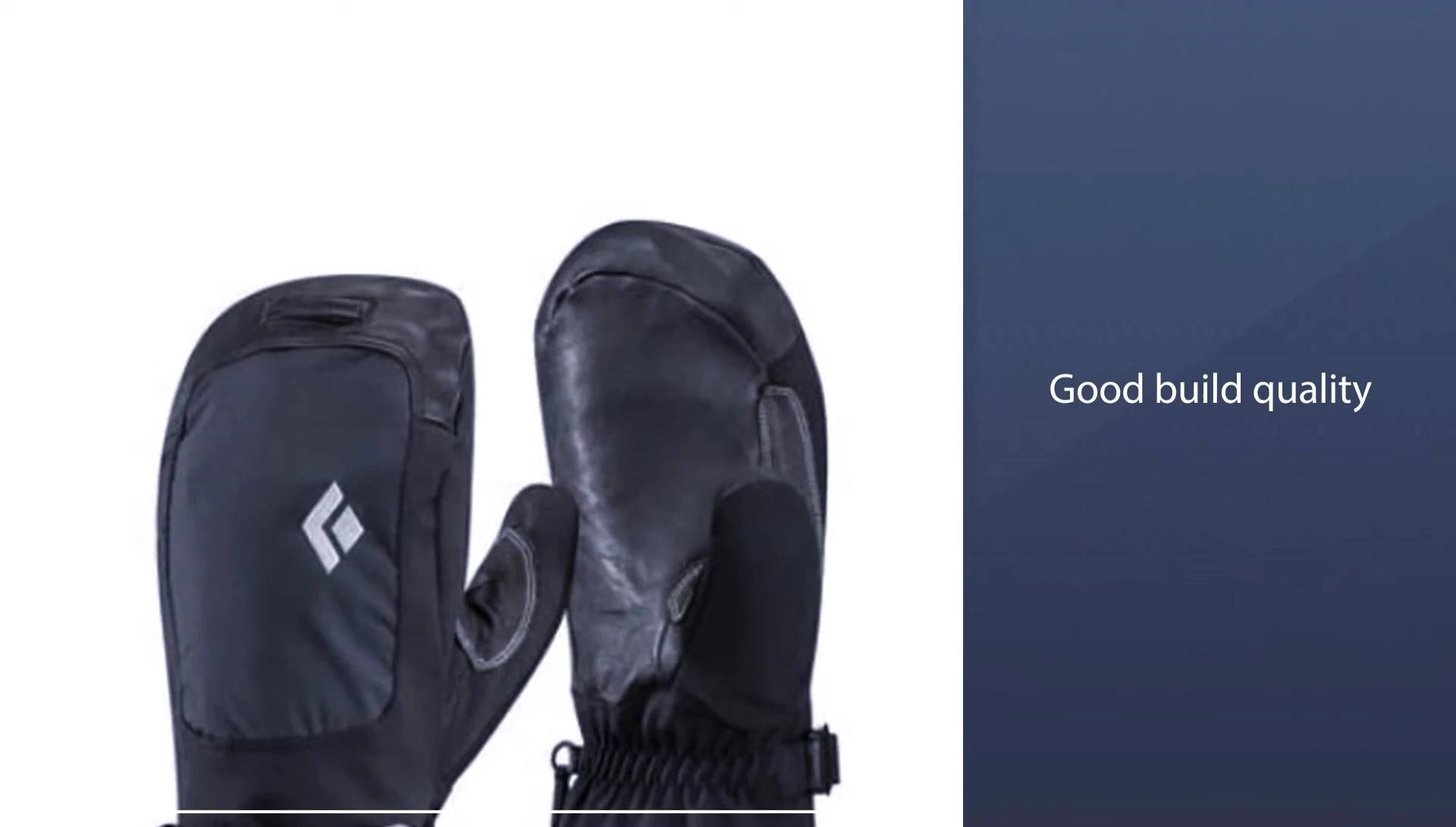 Person wearing Black Diamond Mercury Mitts while skiing