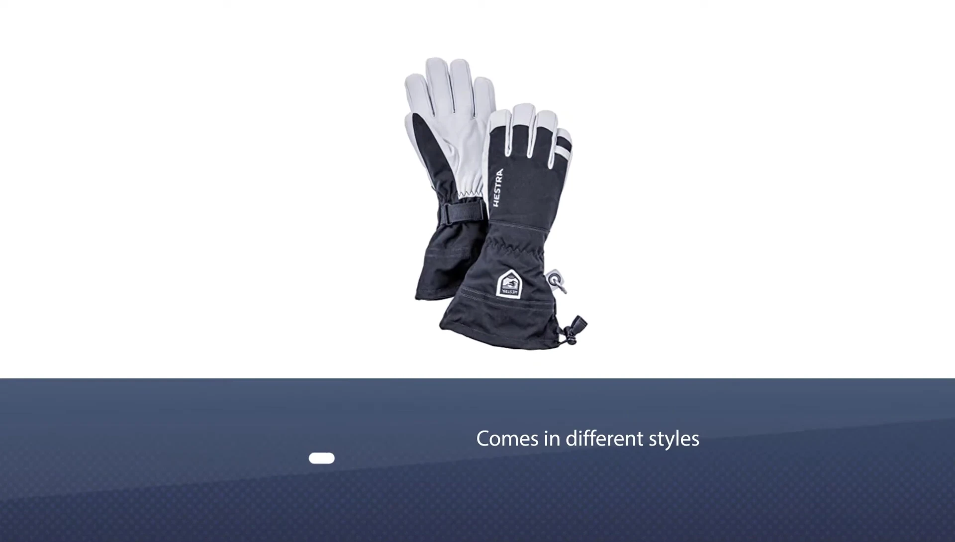 Close-up of the Hestra Army Leather mittens' leather
