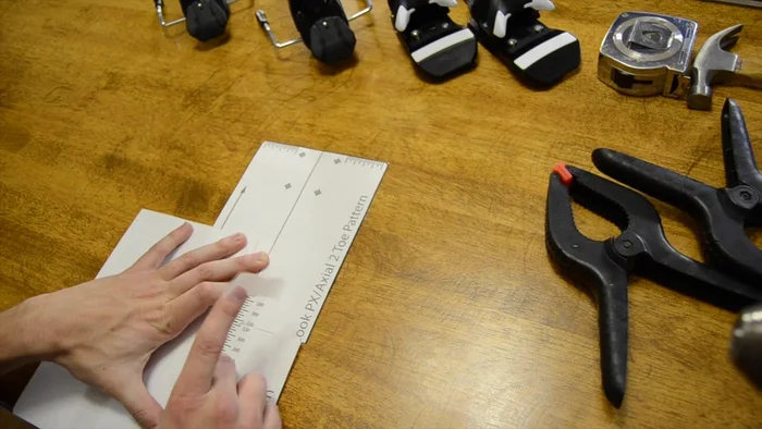 Carefully tape the templates together, ensuring they are straight.