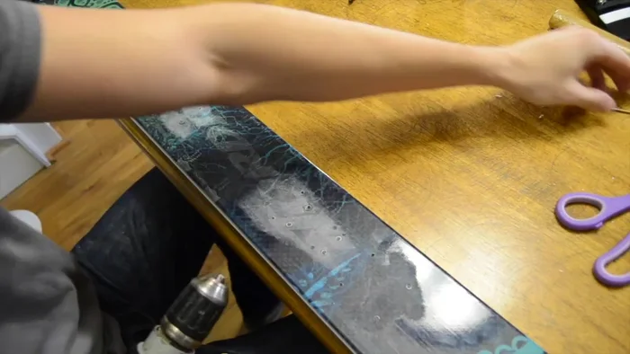 Verify that you haven't drilled through the bottom of the ski.