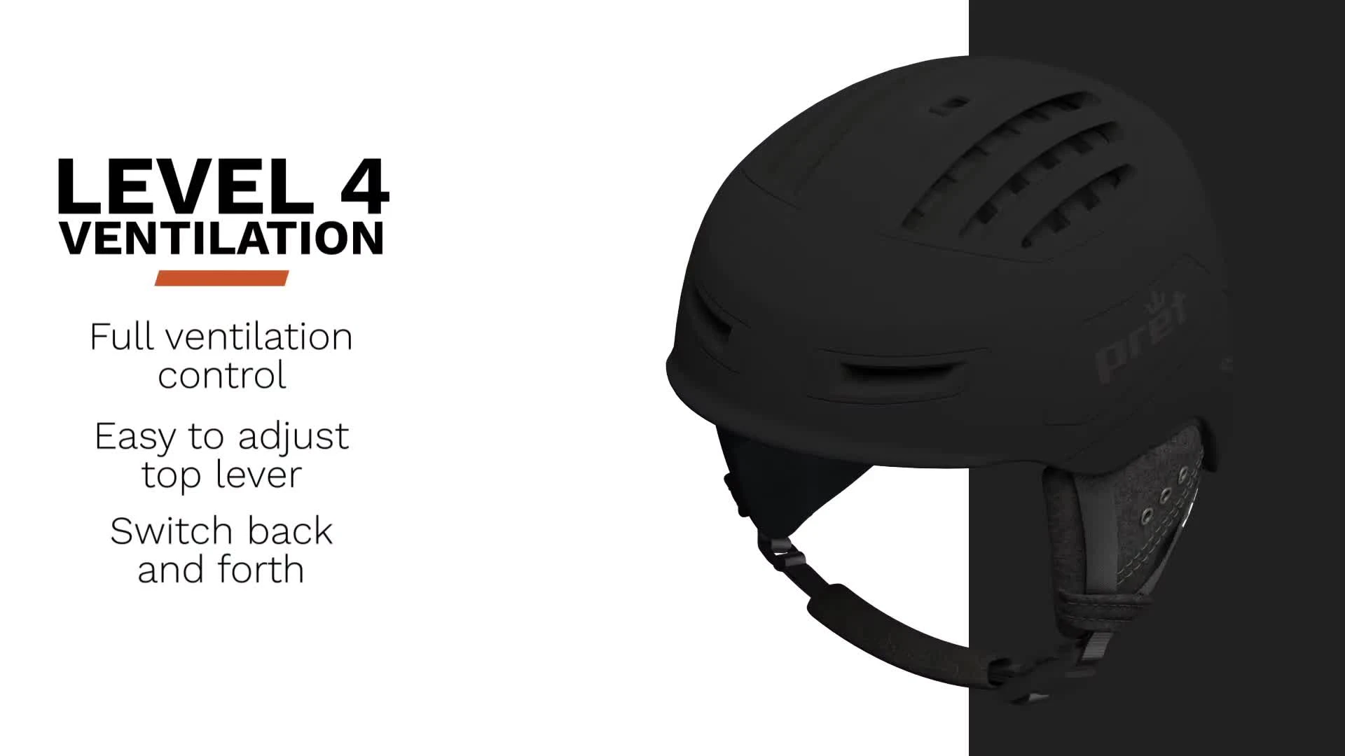 Close-up of the Cirque X helmet showcasing its ventilation system.