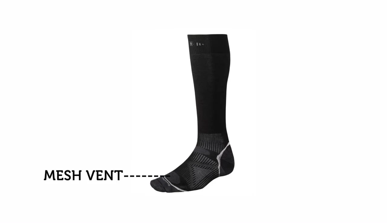 Image showing the mesh ventilation detail in a sock
