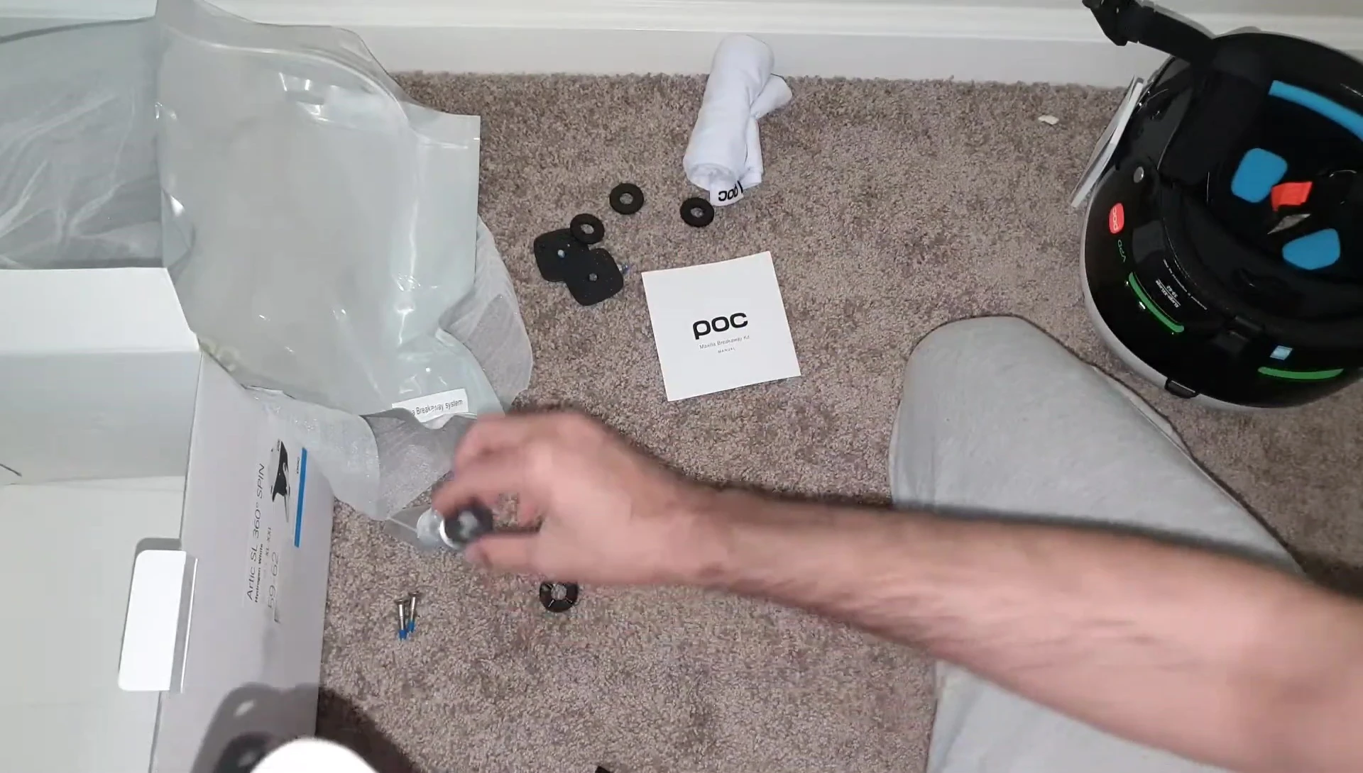 Removing the medium ring and inserting the 'no-release' ring.