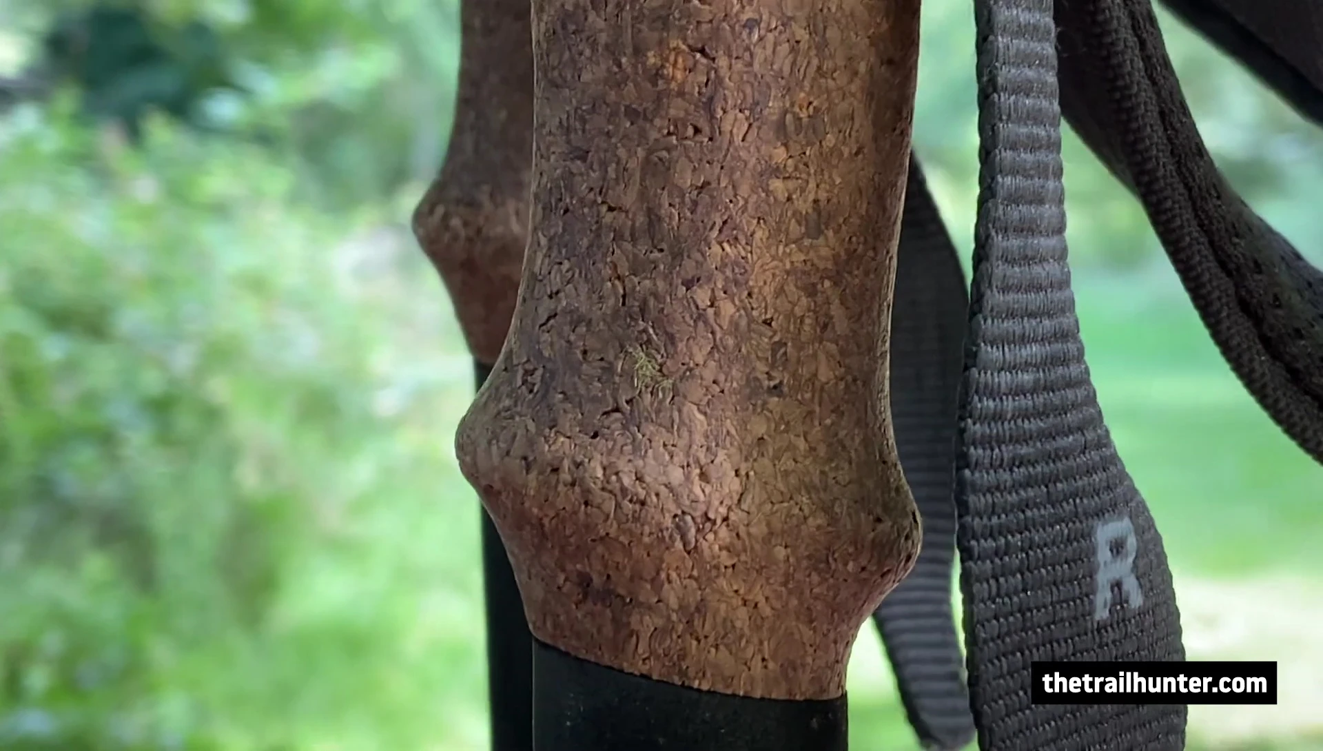 Close up of the cork handles.