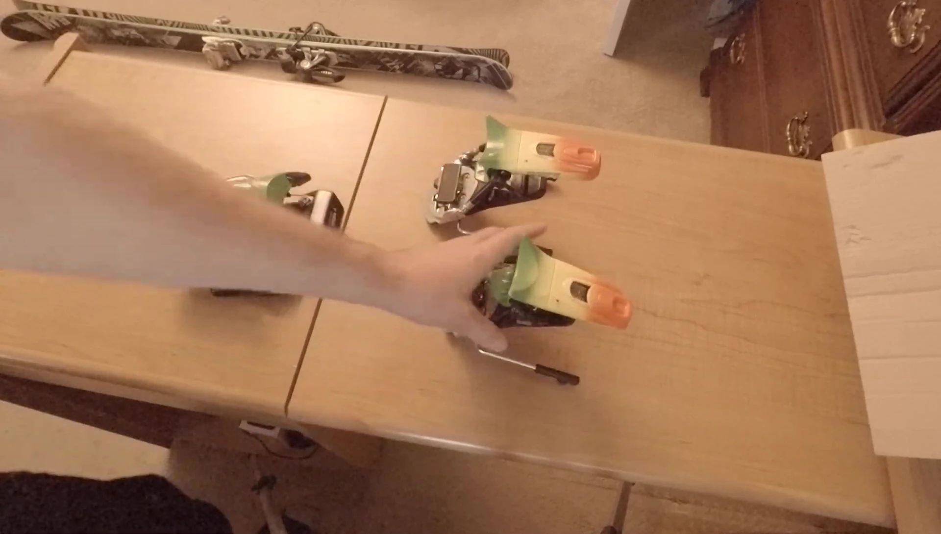 Image showing the weight and size of the bindings, emphasizing their robust build.