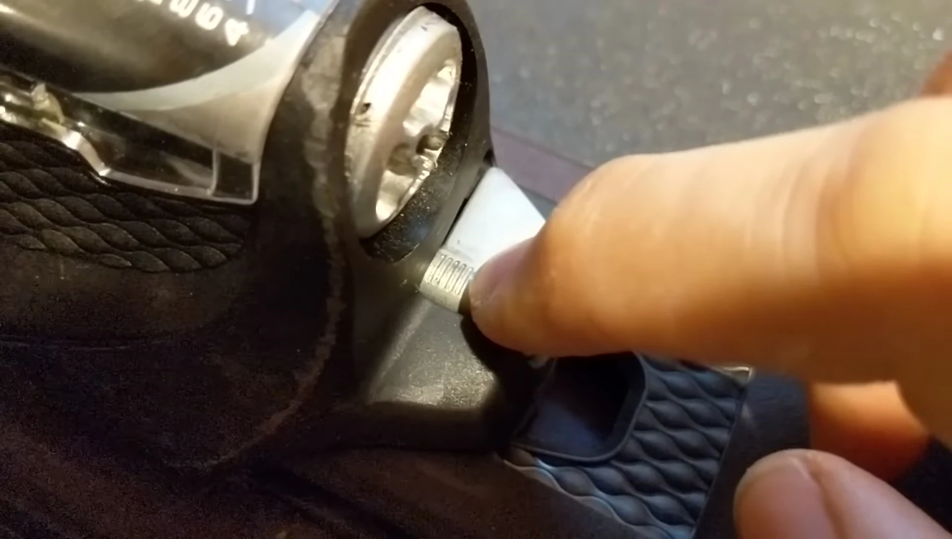 Checking forward pressure indicators to ensure correct placement.