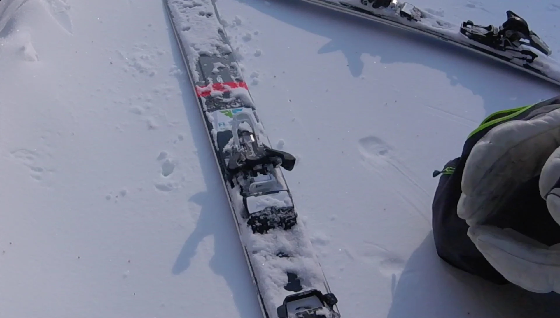 Completing the switch to downhill mode, showing the final position of the levers.