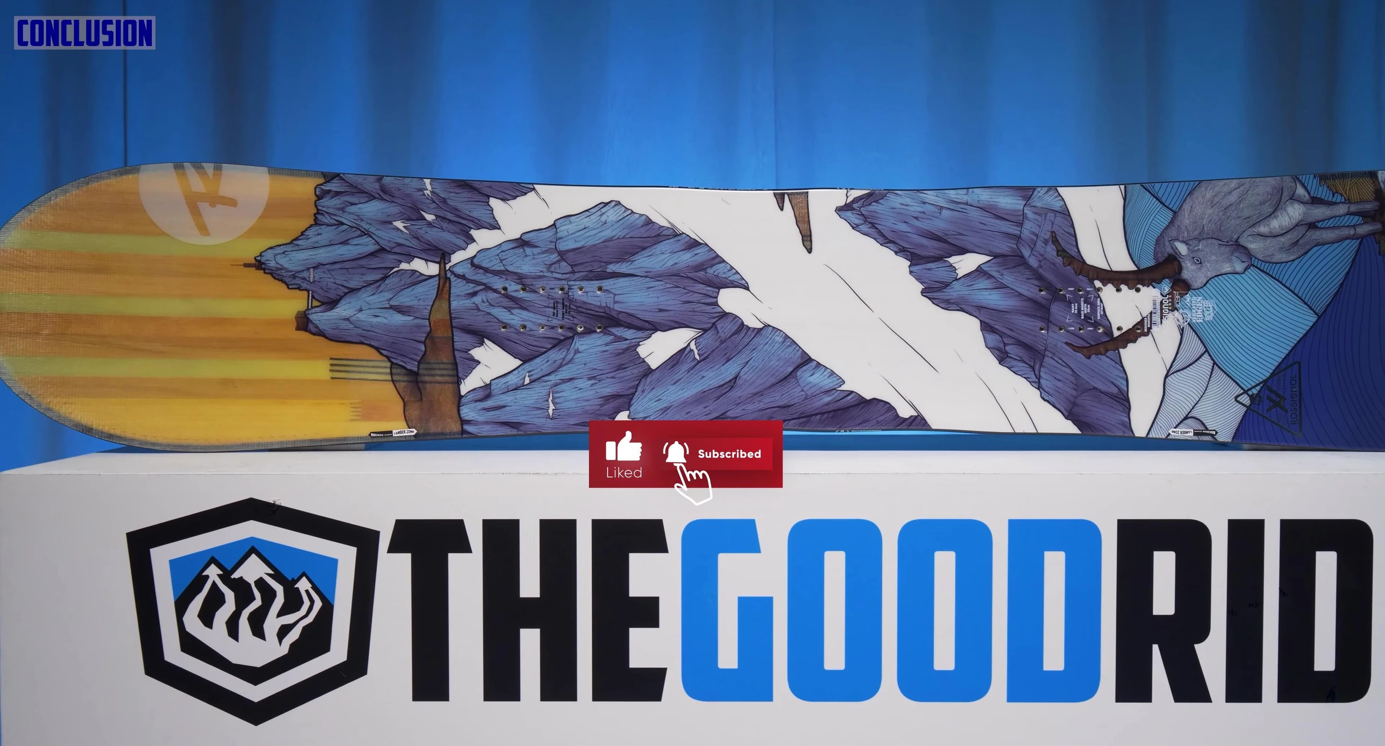 Comparison shot highlighting the key features of each snowboard