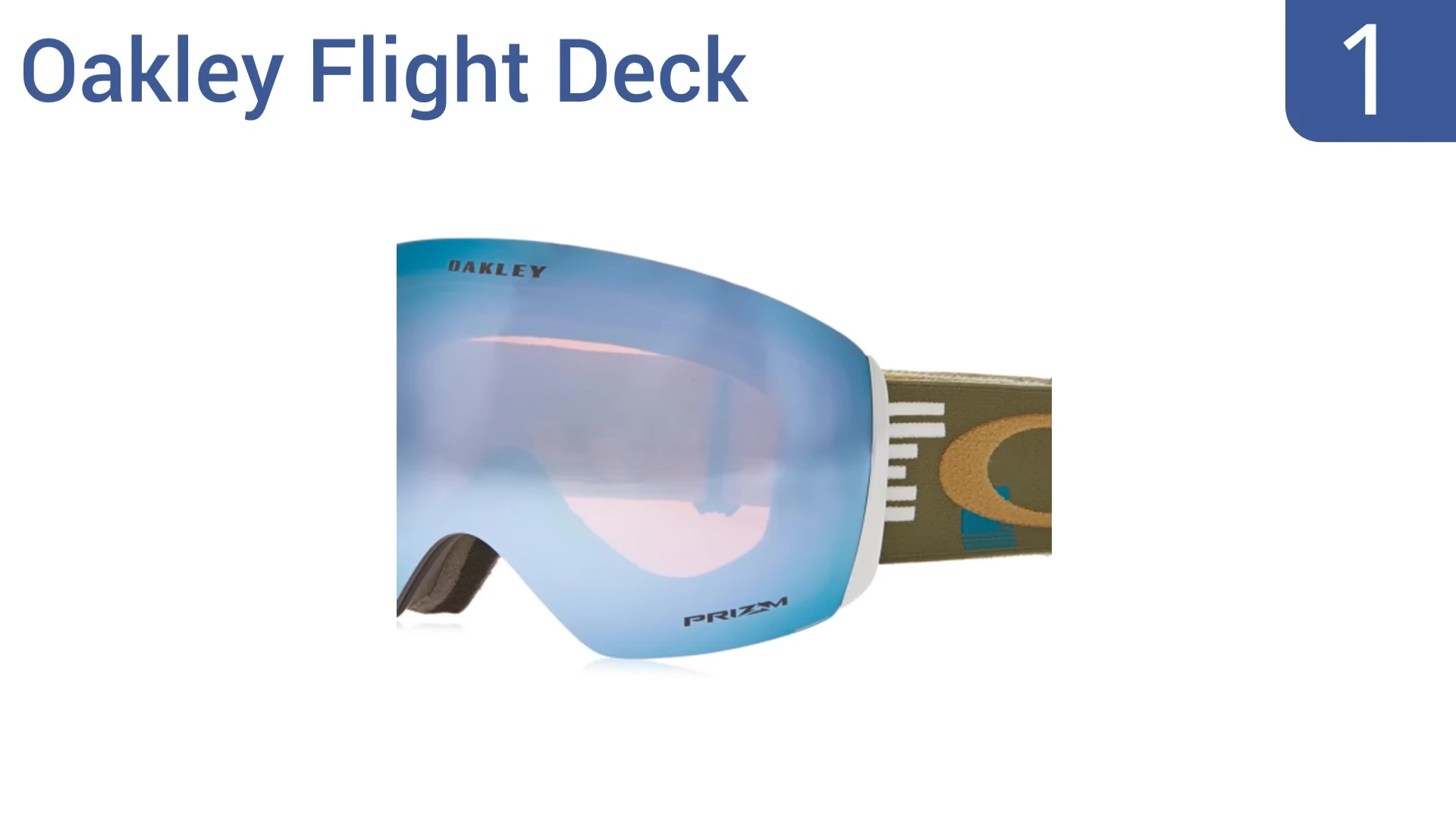 Close-up of the Oakley Flight Deck goggles showcasing the rimless lens.