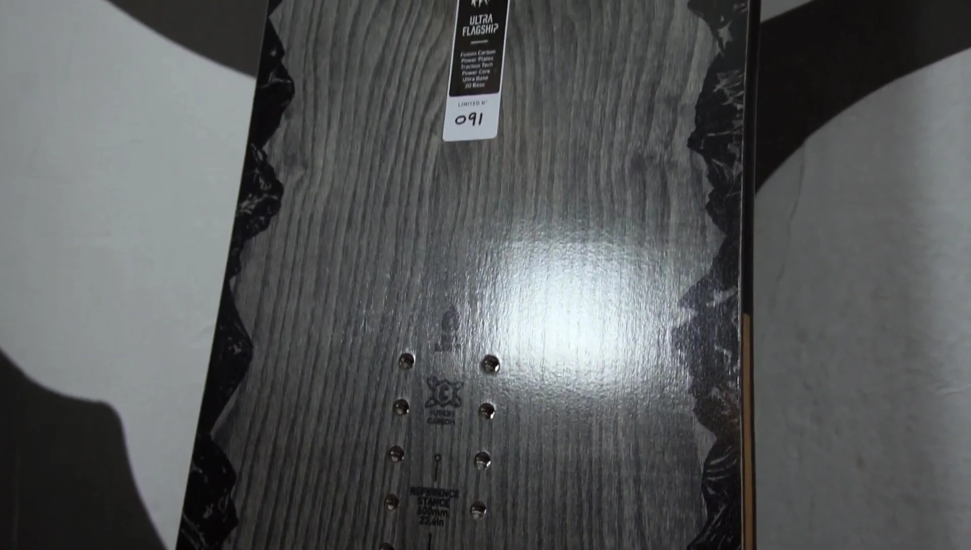 A cutaway view showing the internal carbon layers of the board.