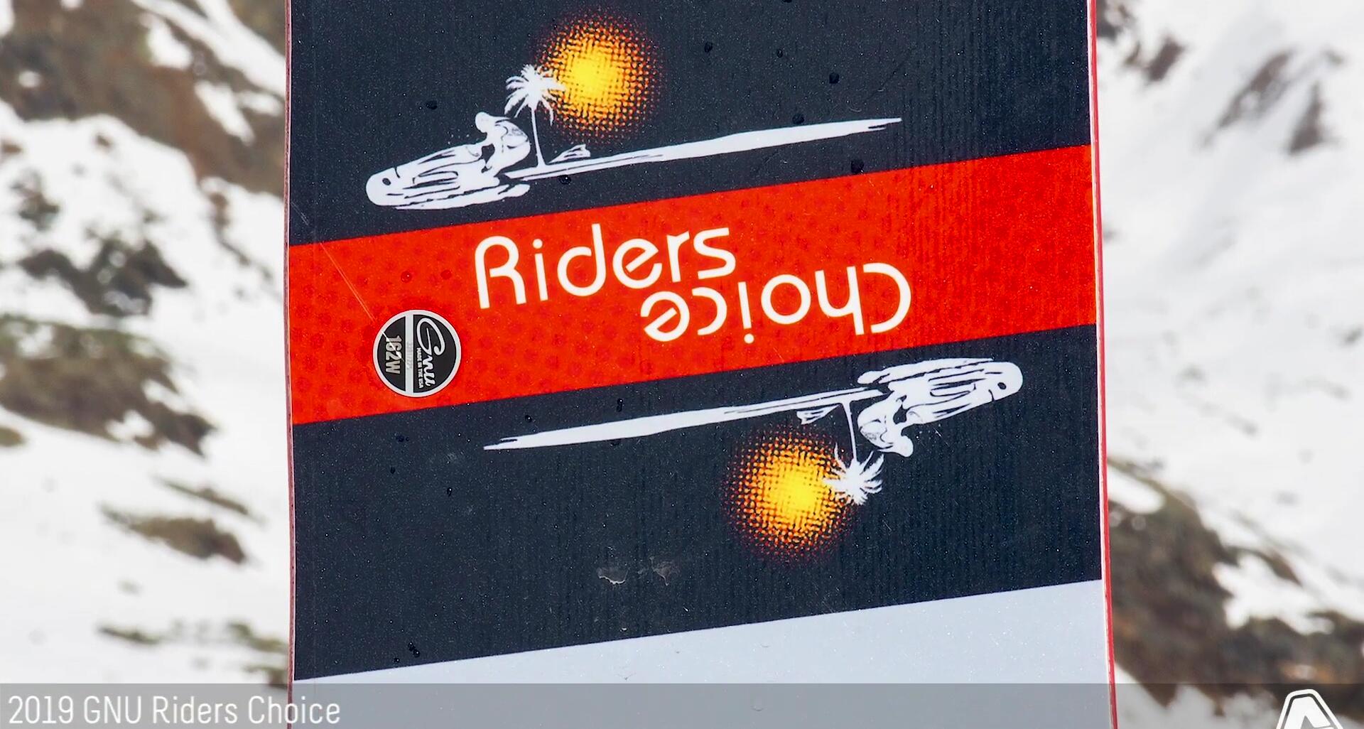 Overview shot of the snowboard, highlighting its overall design.