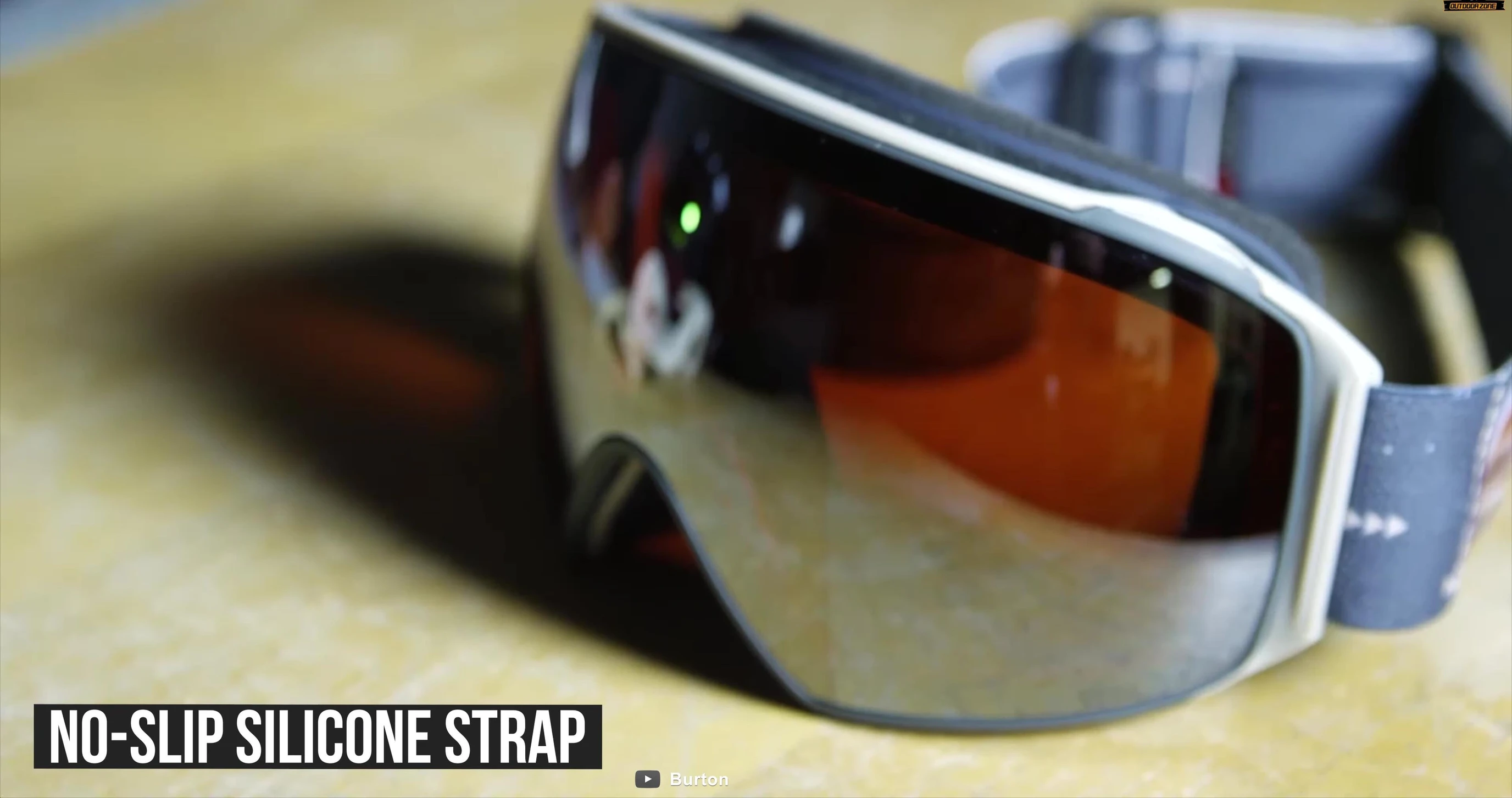 Close-up emphasizing the Anon goggles' comfort and fit features.