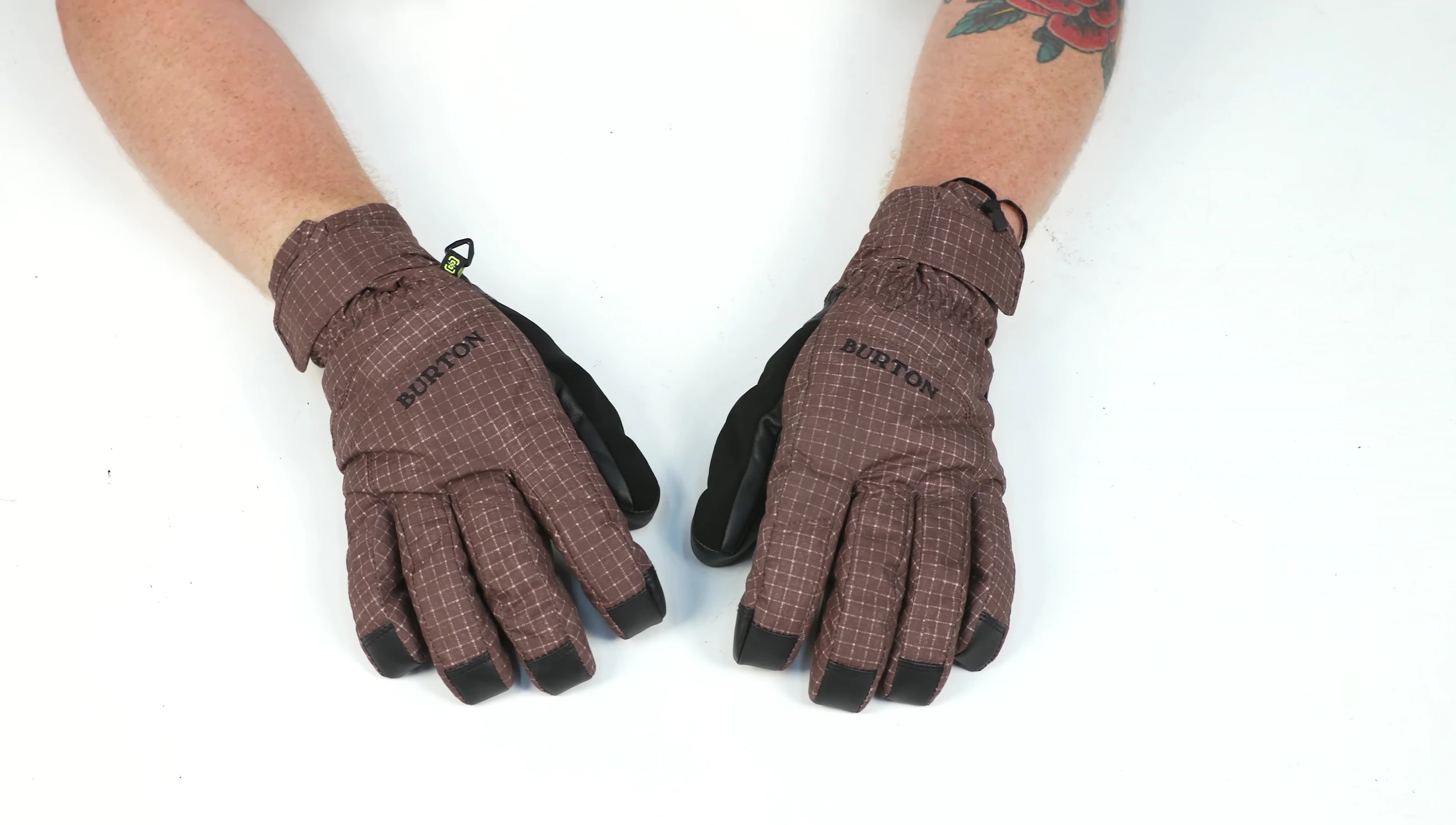 Close-up demonstrating the glove's touchscreen-compatible palm.