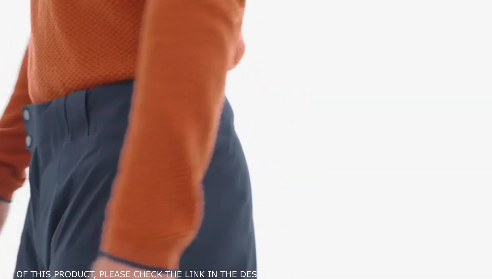 Detail shot showcasing the waistband and cuff adjustments