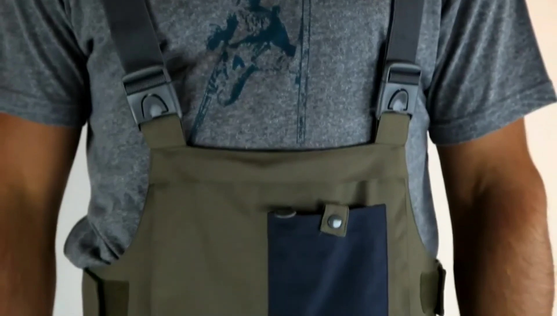 Detail shot highlighting pockets and ventilation features of the Baker Bib