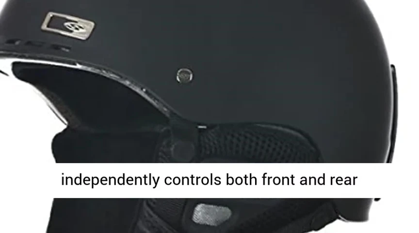 Shot demonstrating the airflow through the helmet's vents.